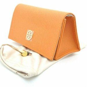 Tory Burch soft Orange Sunglasses case and pouch